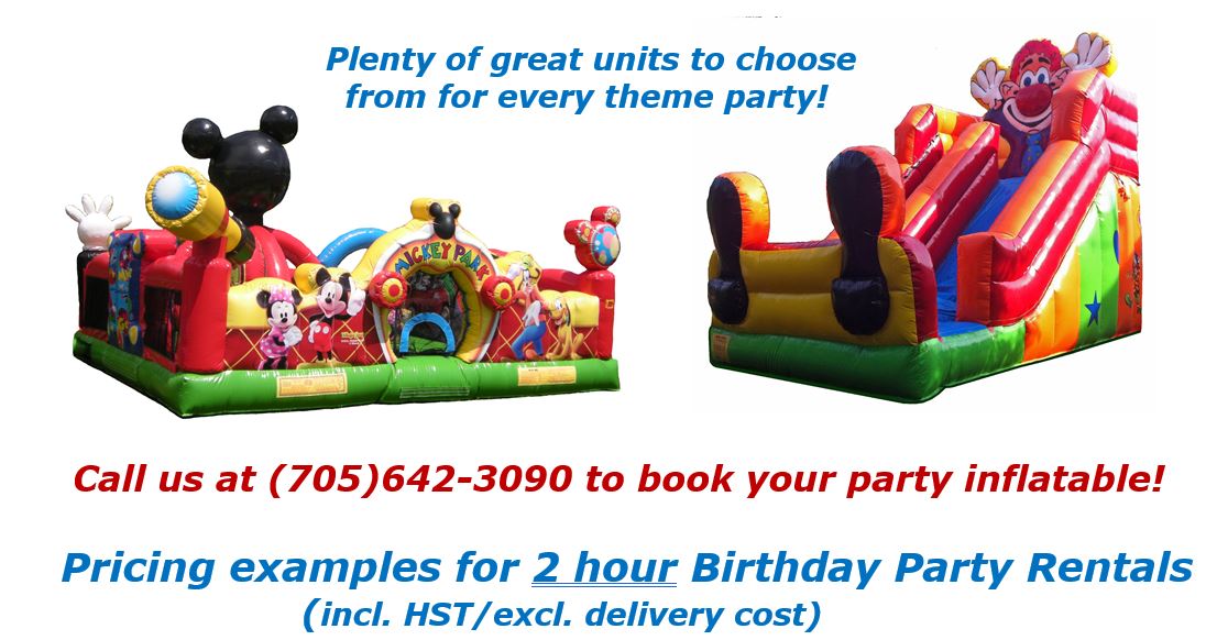 Birthdays with inflatable rentals